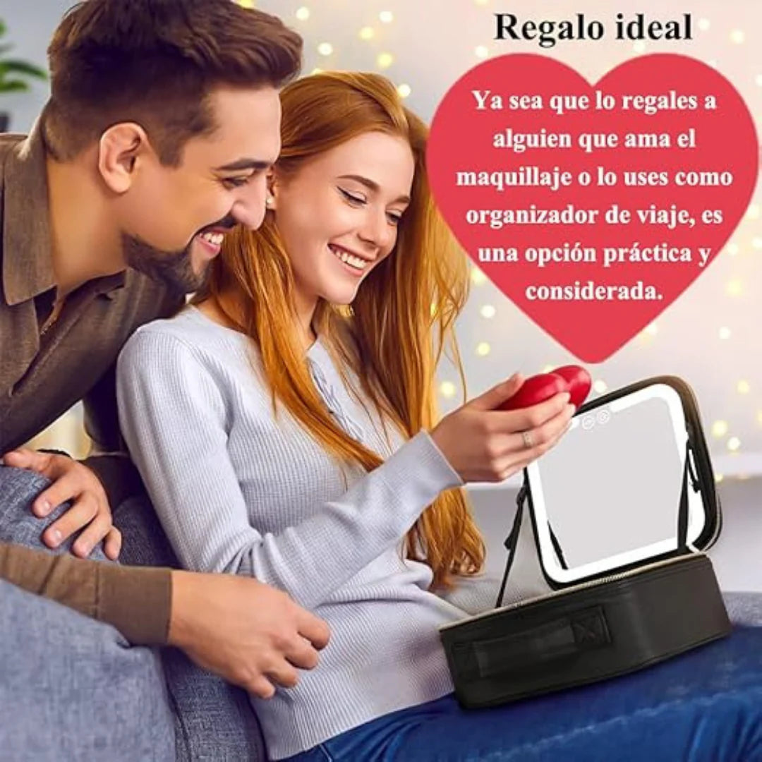 💄✨ COSMETIQUERA CON ESPEJO LED ✨💡