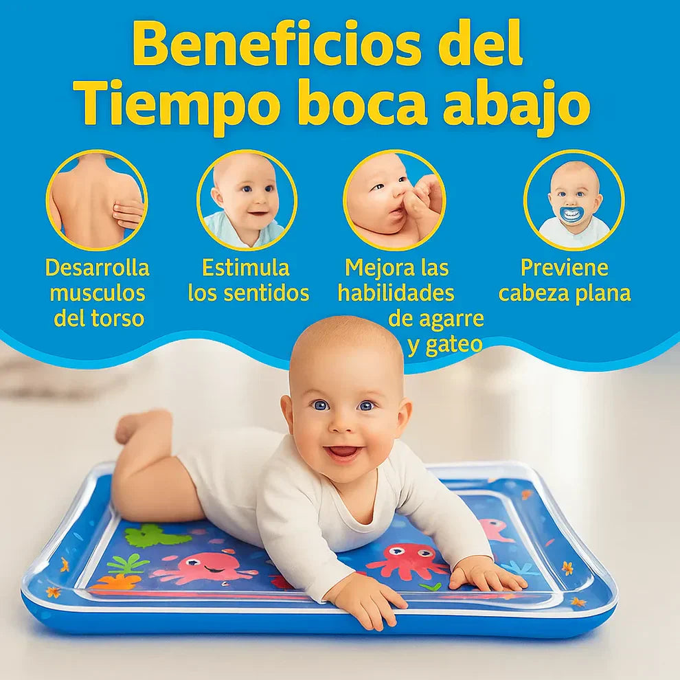 🍼💧 Tapete de Agua Inflable para Bebés 💧🍼