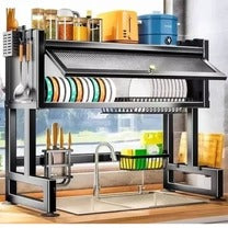 🧼 ESCURRIDOR DE PLATOS PARA COCINA CON TAPA 🍽️